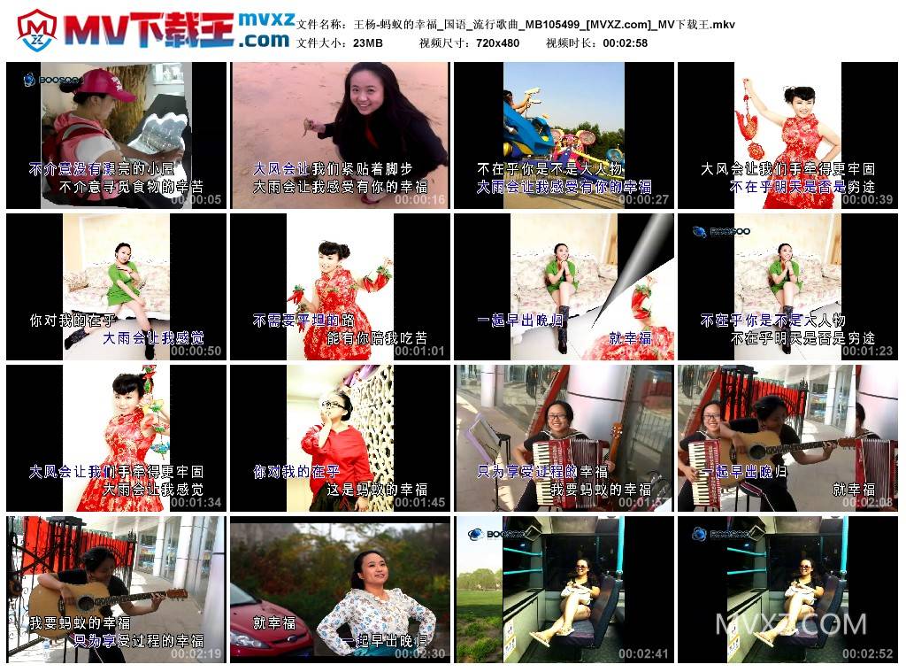 王杨-蚂蚁的幸福_国语_流行歌曲_MB105499